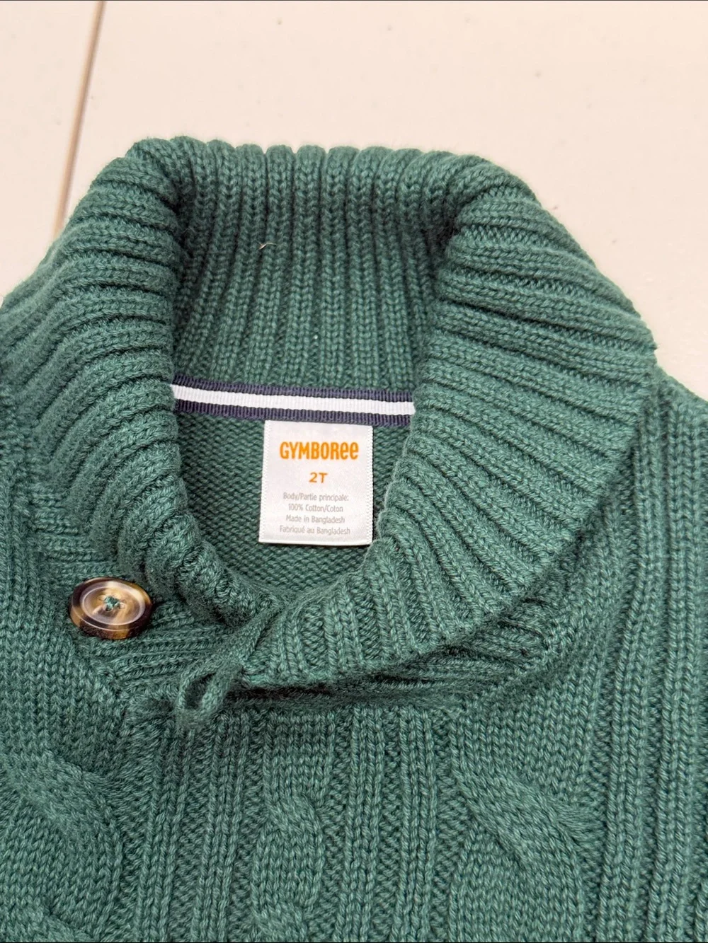 Gymboree Dark Green Cable Knit Turtleneck Sweater. NWOT, size 2T